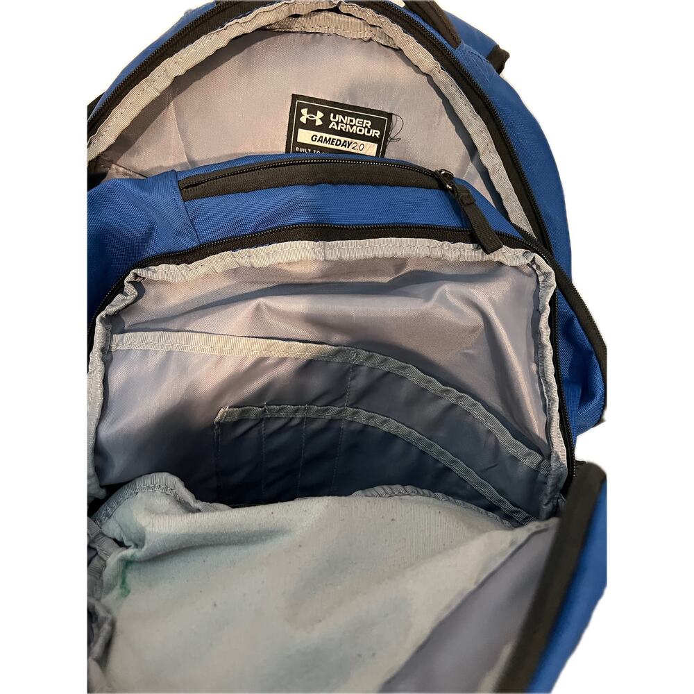 Under Armour Unisex Gameday 2.0 Blue Black Backpack - Picture 3 of 5